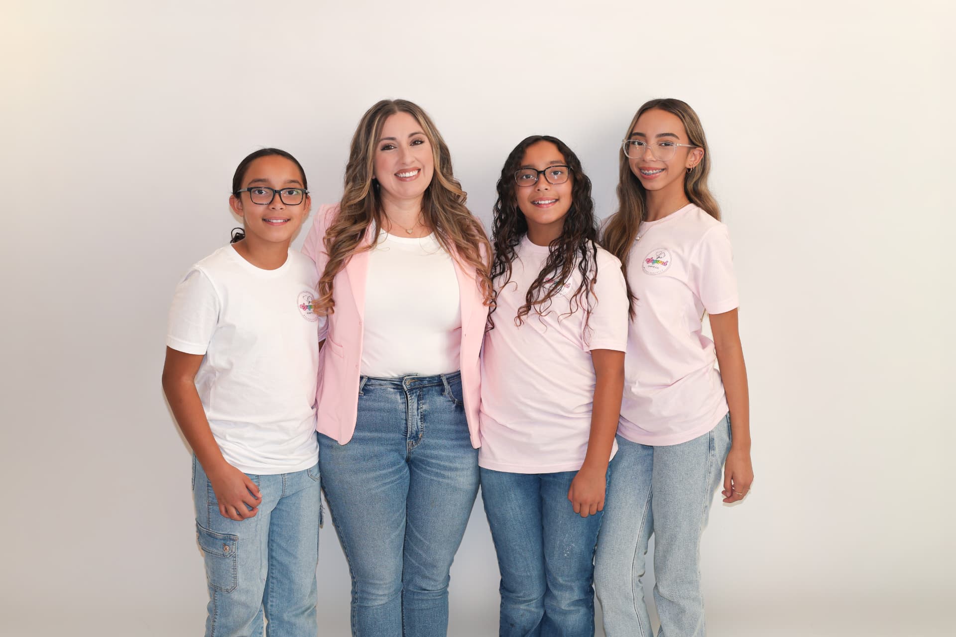 The Sugared Event Co. team in matching pink shirts